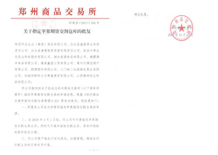 交割庫批復(fù) 交割庫批復(fù)